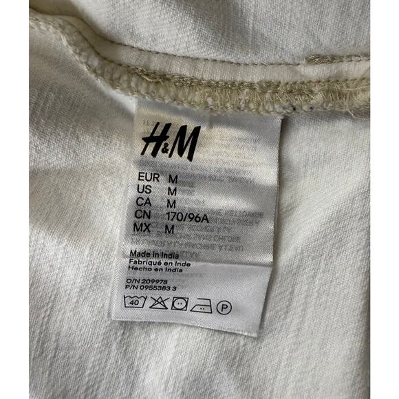 Lee x H&M Men’s Ecru Denim Chore Shirt Jacket Size M Workwear Overshirt Pockets - Picture 3 of 16